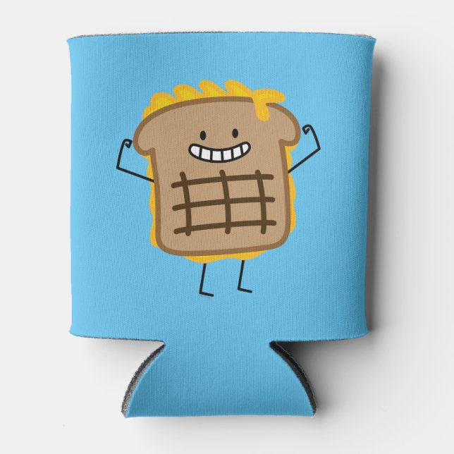 Porta-lata O queijo Cheddar grelhado do sanduíche do queijo (Frente)