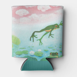 Porta-lata O Sapo Verde Passa Para A Ilustração De Pond