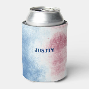 Porta-lata O vermelho branco e o azul colar personalizado pod