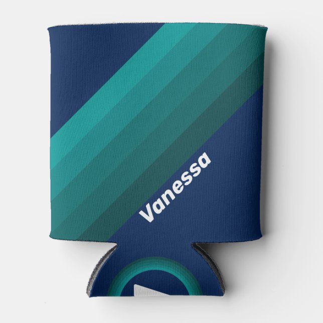 Porta-lata Ocean Tide Stripes with Name (Frente)