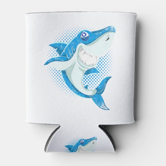 Porta-lata Oceano Animal Predator Tubarão Monstro do Mar Aqua (Frente)