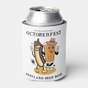 Porta-lata Octoberfest Brats e Beer Fall Party Retro