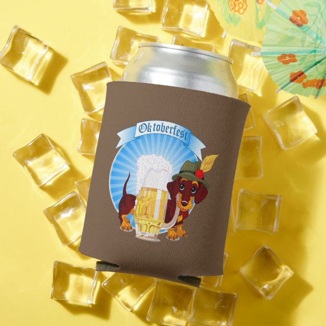 Porta-lata Octoberfest Dachshund pode resfriar (Verão in situ)