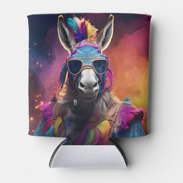 Porta-lata Óculos Azuis Funky Donkey (Frente)