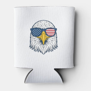 Porta-lata Óculos de Sol Águia Patriótica Design Vetorial Vin