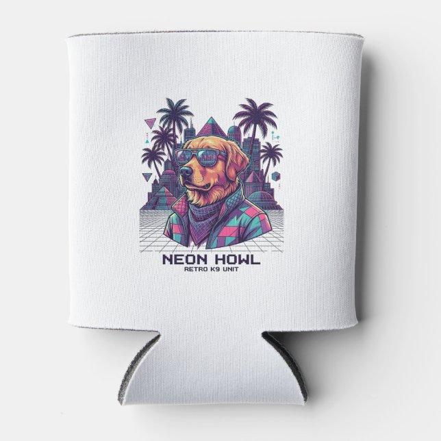 Porta-lata Óculos de Sol de Cachorro da Unidade Retro K9 Neon (Frente)
