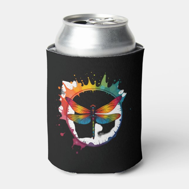 Porta-lata Óculos de Sol Estilo Tie Dye com Ilustração de Lib (Can Front)