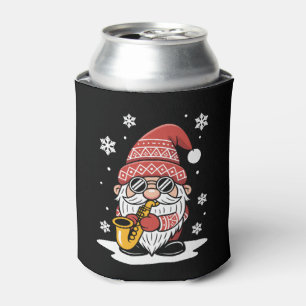Porta-lata Óculos de Sol Saxofone Gnomo de Natal Floco de Nev