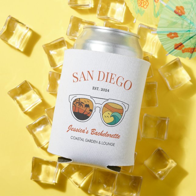 Porta-lata Ofertas de Bridesmaid Personalizadas da Bacheloret (Verão in situ)