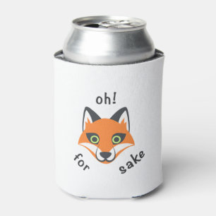 Porta-lata Oh! Para a frase Fox Sake, desenho animado Emoji