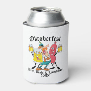 Porta-lata Oktoberfest Beer Brats & Lederhosen