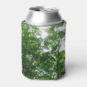 Porta-lata Olhando para as árvores de verão