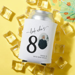Porta-lata Olhe Quem Está Com 80 Anos! Foto Moderna de Aniver