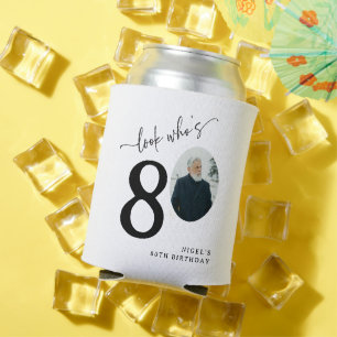 Porta-lata Olhe Quem Está Com 80 Anos! Foto Moderna de Aniver