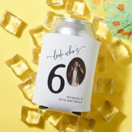 Porta-lata Olhe Quem Faz 60! Foto Moderna para 60º Aniversári