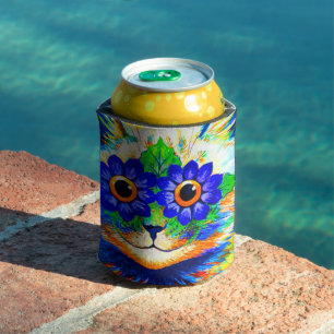 Porta-lata Olhos de Flor de Gato