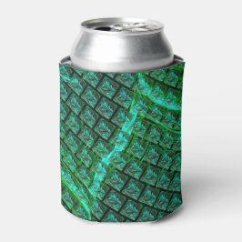 Porta-lata "Olhos verdes em grelha", arranhados e borrados