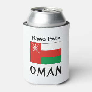 Porta-lata Oman Bandeira Oman Personalizada Nome