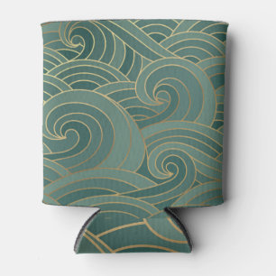 Porta-lata Onda Dourada: Tradicional Luxo Oriental