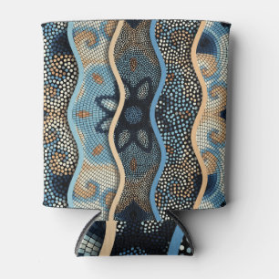 Porta-lata Ondas de ornamentado: Textura de Azulejo Mosaico.