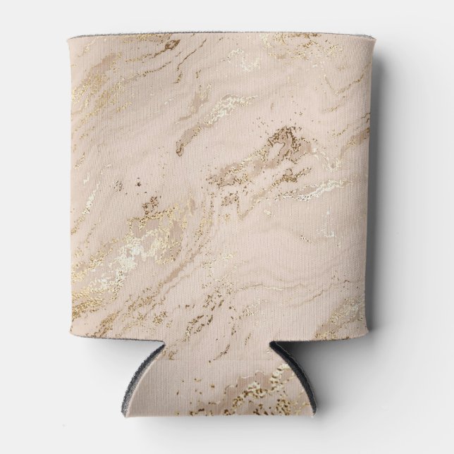 Porta-lata Ondas Douradas: Abstrato Marble (Frente)