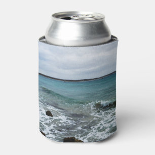 Porta-lata Ondas E Barcos De Pesca No Oceano,