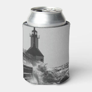 Porta-lata Ondas ferozes no Grayscale de St Joseph