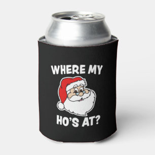 Porta-lata Onde meu Ho no papai noel engraçado do Natal