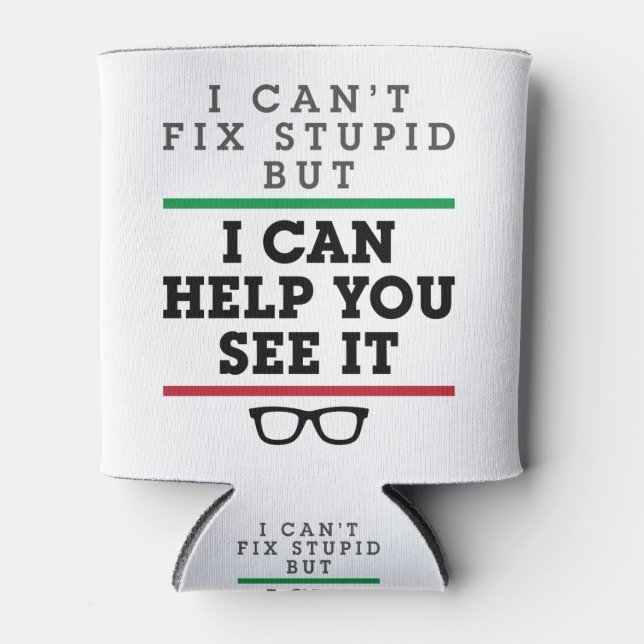 Porta-lata Optometria Oftalmologia Optometria Ver Estúpidos (Frente)