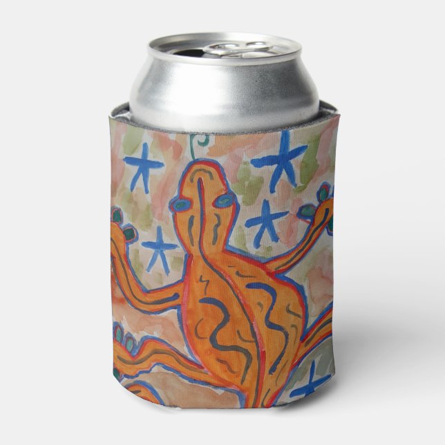 Porta-lata Orange Gecko Can Cooler (Can Front)