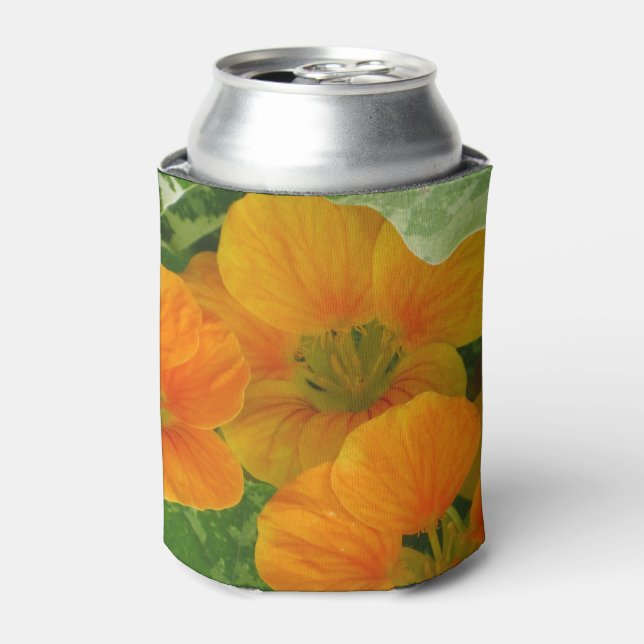 Porta-lata Orange Nasturtium Can Cooler (Can Front)