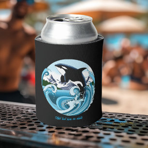 Porta-lata Orca Majestosa Baleia Assassina Ondas Azuis Oceano