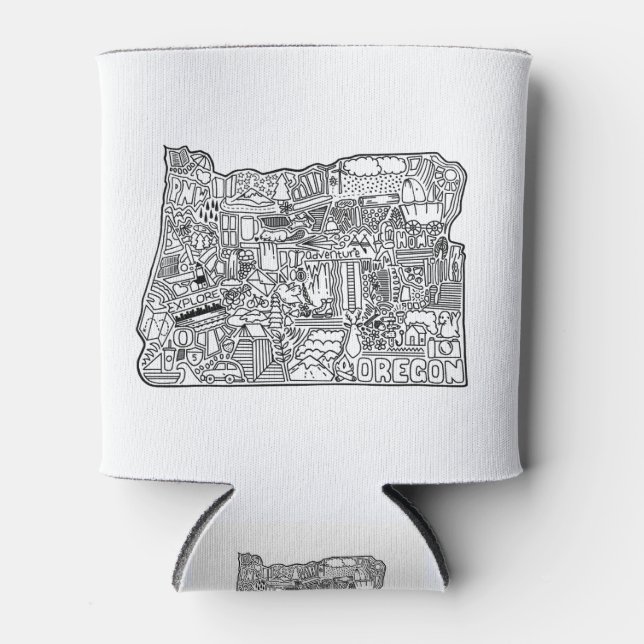 Porta-lata Oregon Doodle (Frente)