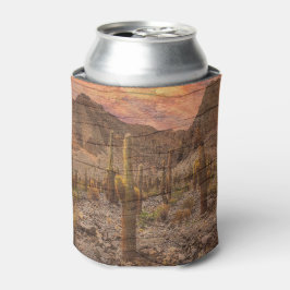 Porta-lata Organ Pipe Cactus On Wood Grain Sunset Photo