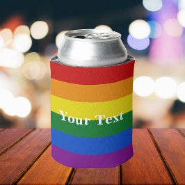 Porta-lata Orgulhar Texto Personalizado do Sinalizador LGBTQ