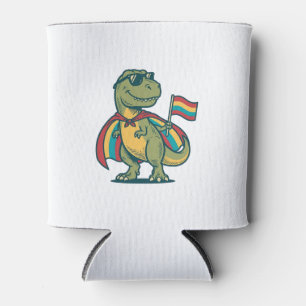 Porta-lata Orgulho Fofo de Dinossauro Camisa Vector Design_1