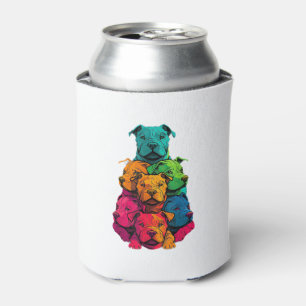Porta-lata Orgulho LGBT Colorido Staffordshire Bull Terrier D