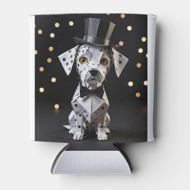 Porta-lata Origami Dapper dog (Frente)