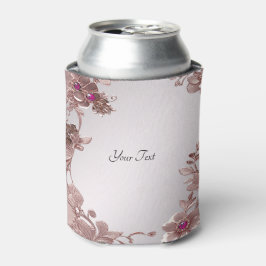 Porta-lata Ornamentado rosa, cor-de-rosa