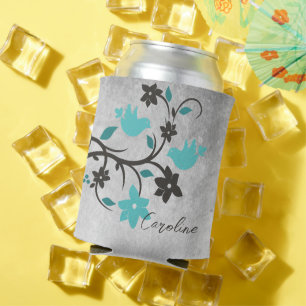 Porta-lata Os Teais Lovebird Personalizados Podem Arrefecer