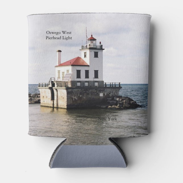 Porta-lata Oswego West Pierhead Light pode resfriar (Frente)