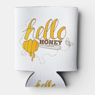 Porta-lata Ouro Amarelo e Brown Hello Honey