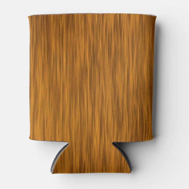 Porta-lata Ouro Faux Rough Wood Background (Frente)