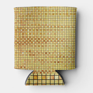 Porta-lata Ouro mosaico, fundo abstrato.