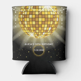 Porta-lata Ouro Shiny Disco Ball Black Aniversário