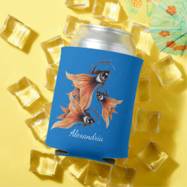 Porta-lata Ouro Surreal Goldfish Fantasy Art Personalizado