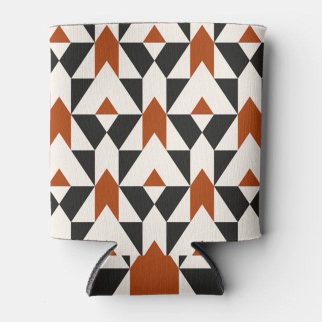 Porta-lata Outono Geométrico: Padrões sofisticados (Frente)