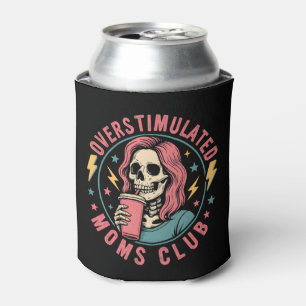 Porta-lata Overstimulado Clube do Mães Skull Mensagem Mãe Vid