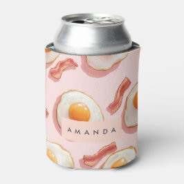 Porta-lata Ovos Pintados Personalizados e Padrões de Bacon