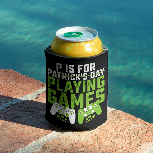 Porta-lata P É Para Jogar Jogos Gamer Jogos Dia De São Patríc (Piscina in situ)